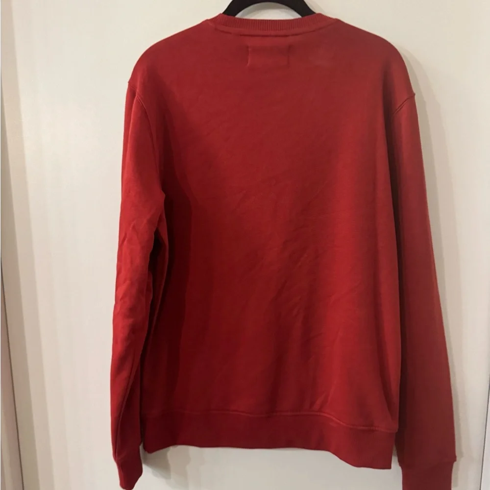 Original Penguin Men Small Pullover Sweater Red Poly/Cotton